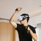 BoboVR E3 Pro Head Strap with Battery for Meta Quest 3 and 3S - White and Black Photo