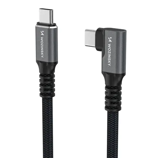 Wozinsky WPS2-UY41S USB-C Thunderbolt 4 240W Angled Cable 2m - Black Foto 3