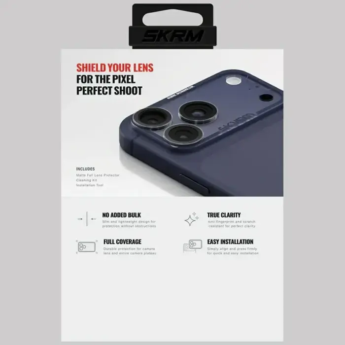 Camera Lens Glass Skinarma Magma Full Matte for iPhone 17 Pro Max blue Foto 4