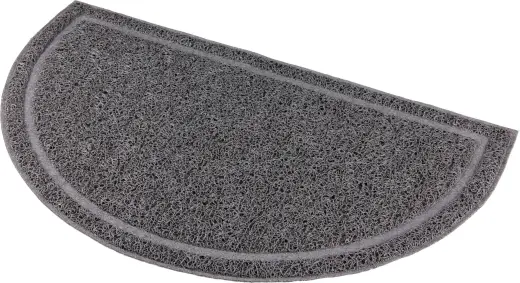 Cat litter tray mat : Trixie Cat litter tray mat, semi:circular, PVC, 59 × 35 cm, anthracite Photo