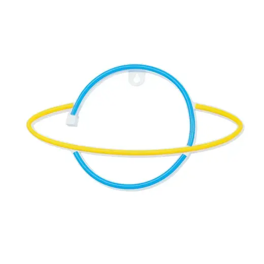 Neon LED Light SATURN yellow blue Bat + USB FLNE11 Forever Light Foto 2