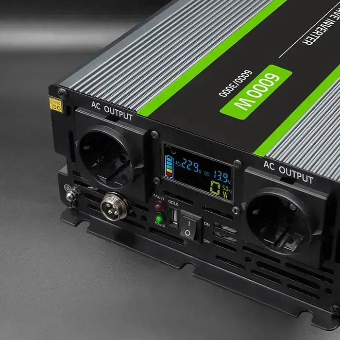 Qoltec Pure Sine Wave Inverter Monolith | 3000W | 6000W | 24V to 230V | LCD Foto 5