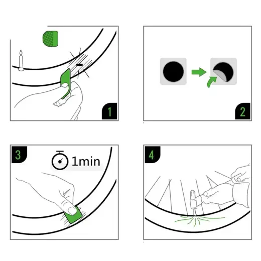 Rockbros GJ2001 repair kit for bicycle inner tubes - translucent Foto 2