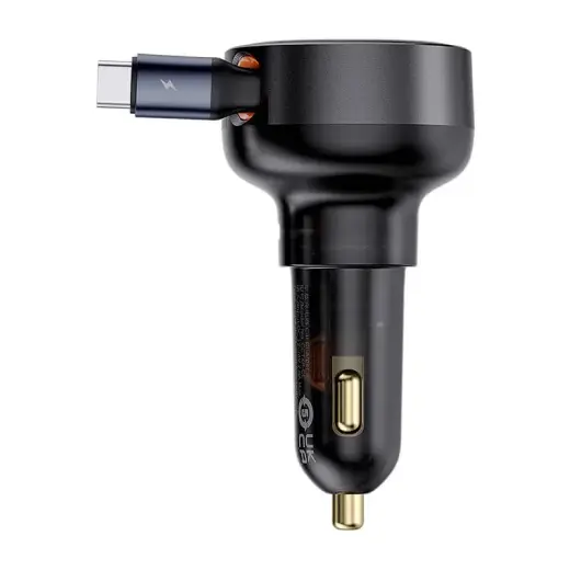 Car Charger Baseus Enjoyment Pro with cable USB-C, 60W (Black) Photo