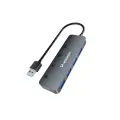 USB-A Hub Wozinsky WHS080YSS 4 x USB-A 3.0 with individual switches, aluminum, with 30 cm cable - gray Фото num