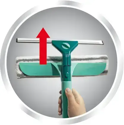 LEIFHEIT Logu birste ar teleskopisku kātu 100–155cm Classic Window Cleaner Foto 3