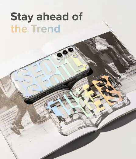 Ringke Fusion Design Armored Case Cover with Gel Frame for Samsung Galaxy S22 + (S22 Plus) transparent (Floral) (F593R31) Photo