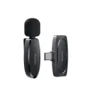 YESIDO MICROPHONE MEMS WITH CLIP KR11 TYPE-C, WIRELESS 2,4GHz, BLACK Фото num