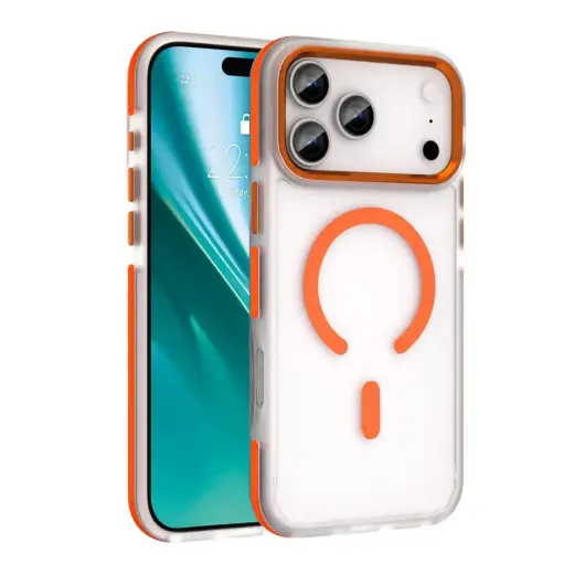 Etteri Icy Mag case for iPhone 17 Pro Max orange