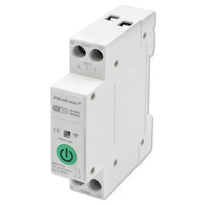 Qoltec Wi-fi DIN rail relay with electricity meter 63A| TUYA | SMART LIFE Foto 10