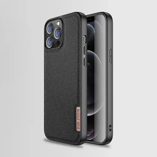 Dux Ducis Fino case covered with nylon material for iPhone 13 Pro Max gray Photo
