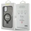 Guess Ring Stand Script Glitter MagSafe Case for iPhone 15 Plus | 14 Plus - Black — Foto 8