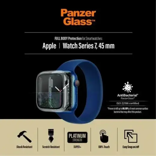 PanzerGlass Full Body Apple Watch 7|8 45mm transparent AB 3659 Foto 5
