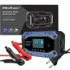 Qoltec Intelligent charger for STD AGM GEL LiFePO4 | Battery charger with repair function |12-24V |10A | LCD | 9 - stage charging Photo