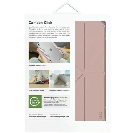 UNIQ etui Camden Click iPad Air 11"       (2024) | iPad Air 10.9" (2022|2020) różowy|blush pink Фото num