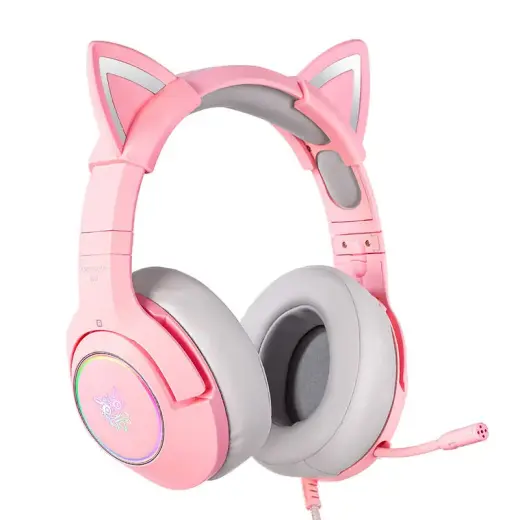 Gaming headphones ONIKUMA K9 Pink RGB Foto 2