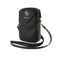 Guess PU Grained 4G Metal Logo Wallet Phone Bag Zipper Black Фото num