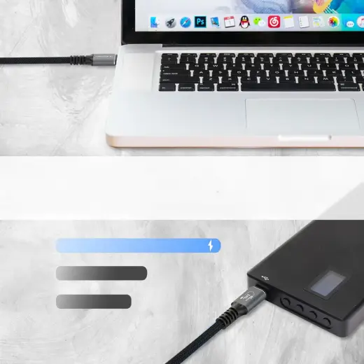 Wozinsky WPS-UY415S USB-C Thunderbolt 4 Cable 240W 1.5m 4K - Black Foto 7