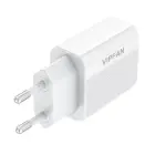 Network charger Vipfan E01, 1x USB, 2.4A + USB-C cable (white) Foto 6