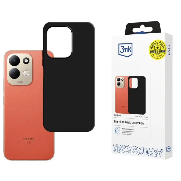 3MK Matt maciņš telefonam Redmi 17C melns