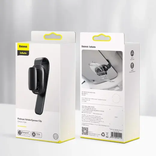 Baseus car glasses clip holder for glasses black (ACYJN-B01) Photo