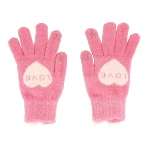 Gloves for touch screens LOVE PINK Photo