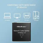 Qoltec Splitter mini SWITCH 1x2 port RJ45 | 1000Mbps | USB-C | Aluminium Foto 4