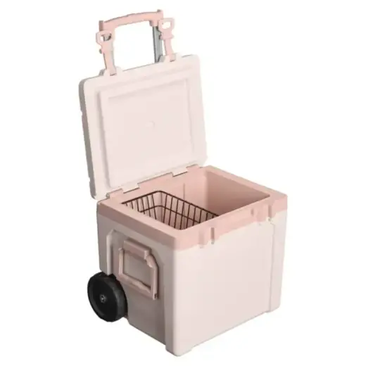 Aukstuma kaste ar riteņiem The Easy-Carry Outdoor Wheeled Cooler 47L gaiši rozā  Foto 2
