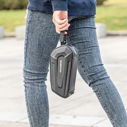 Rockbros B69 bicycle saddle bag 1.7l with easy release system - black Фото num