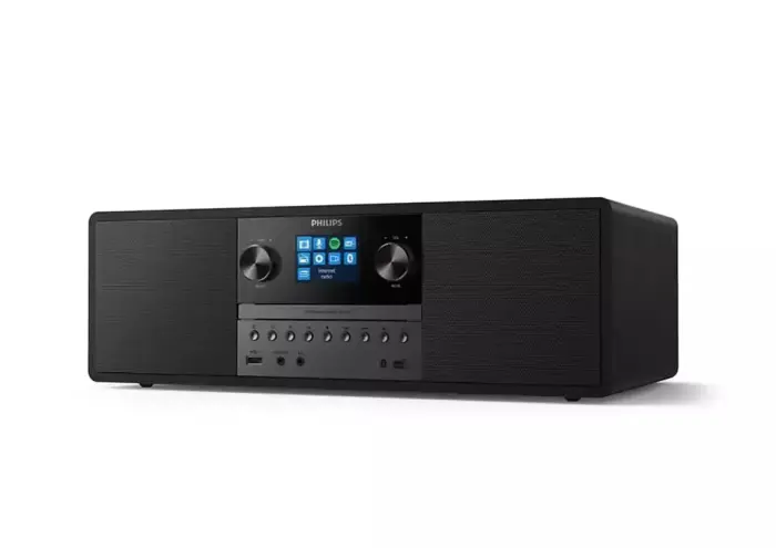 PHILIPS Mikro mūzikas sistēma ar Bluetooth, Interneta radio, DAB+, melna