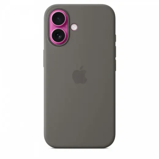 Silicone case with MagSafe for iPhone 16 - stone gray Foto 3