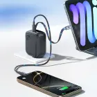 Baseus EnerCore CJ11 45W Wall Charger with USB-C Port and Retractable USB-C Cable - Black Foto 8