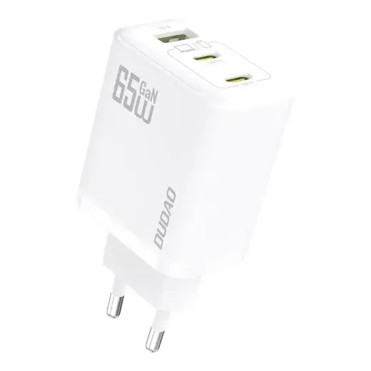 Dudao A29 tīkla lādētājs | 65W | GaN | USB-C, USB-A | balts