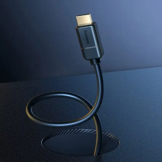 Кабель Baseus HDMI 2.0 4K 60 Гц 3D HDR 18 Гбит|с 1 м черный (CAKGQ-A01) Фото num