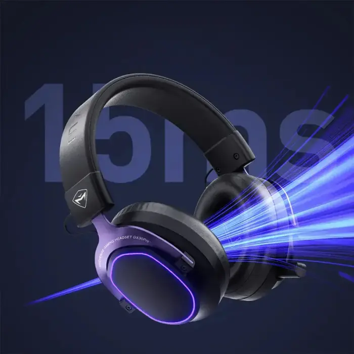 Machenike GX30PRO Wireless Over-Ear Gaming Headphones - Black Foto 7