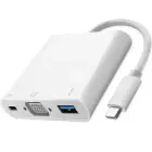 Qoltec Hub Adapter USB-C 3.1 3in1 | USB 3.0 | VGA | USB-C 3.1 PD 92W Фото num