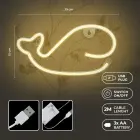 Neon LED Light WHALE warm white Bat + USB FLNE09 Forever Light Foto 5