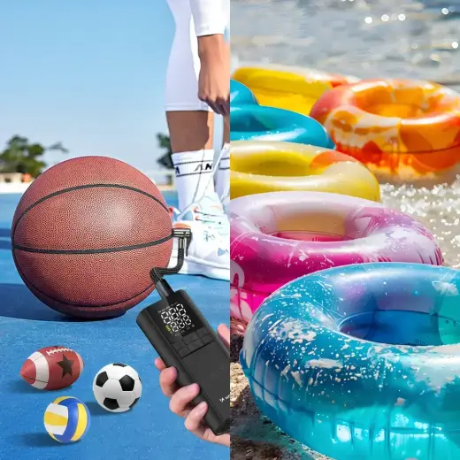 Wozinsky WPEP-8000 compressor, electric pump, 8000mAh power bank, flashlight - black Фото num