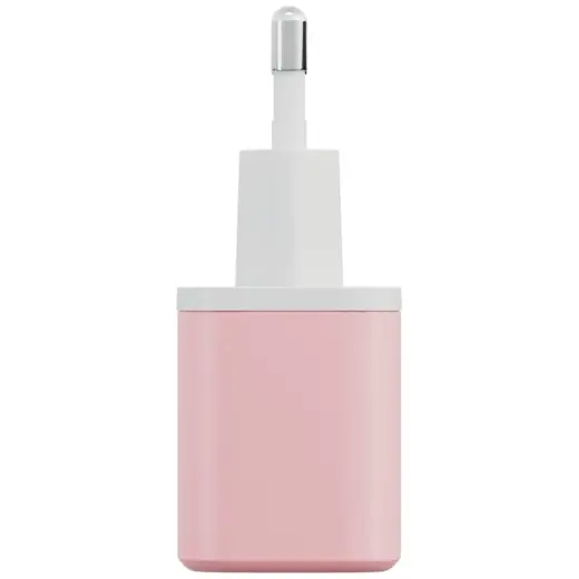 Wall charger Bazic GoPort Velox Kit USB-C|USB-A GaN 35W with cable pink Photo