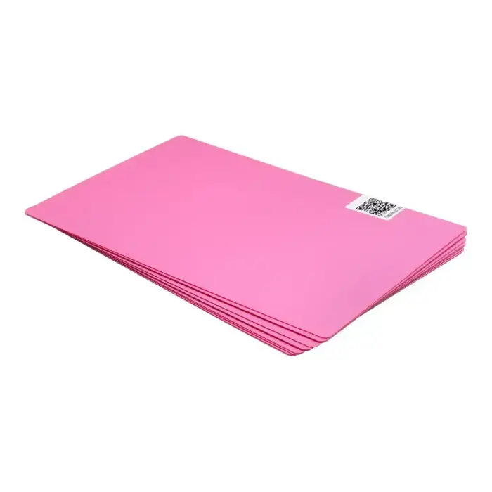 Film for back cover 180 x 120 mm 10 pcs - pink with brocate