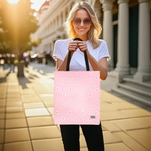 Shopping bag Wonder pattern 3 peach Foto 5