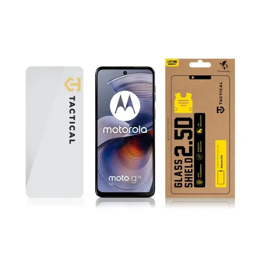 Tactical Glass Shield 2.5D for Motorola G55 Clear Photo