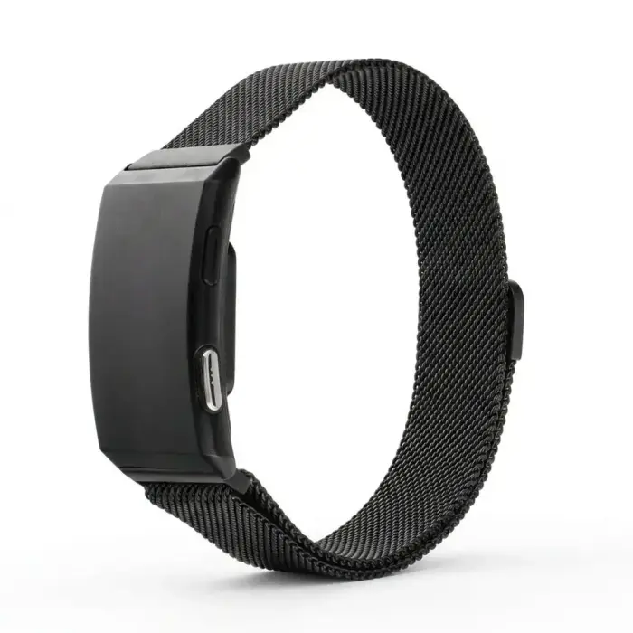 Smart fitness band with IP68 Waterproof Rating, ECG, Heart Rate, HRV, Blood Pressure, SpO2, Sleep & Stress Monitoring TITMO Loop I-110 black
