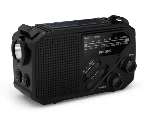 PHILIPS portatīvais kabatas izmēra radio, melns Foto 3
