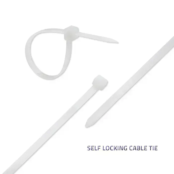 Qoltec Self-locking cable tie | 3.6*100 mm | 100 pcs. | Nylon66 | UV | White Foto 8