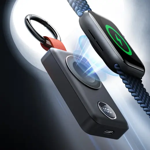 Joyroom JR-WQW01 ārējais akumulators (powerbank) | 2000 mAh | 3W | USB-C, Bezvadu, Apple Watch | melns Foto 7