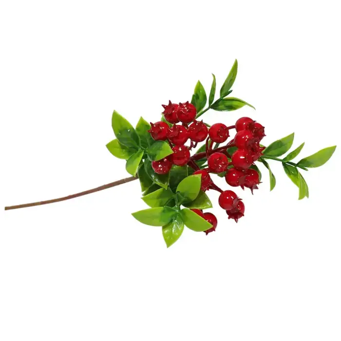 Dekoratīvās odziņas ķekarā 33cm, sarkanas