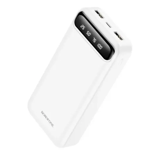 Borofone BJ14A Freeway внешний аккумулятор (powerbank) | 20000 mAh | 10W | USB-A, USB-C, Micro USB | белый Фото num