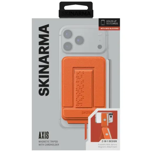 Portfel Skinarma Axis magnetyczny         składany tripod pomarańczowy Foto 6