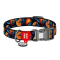 Waudog "Oranges" nylon dog collar with QR code, size XL Фото num